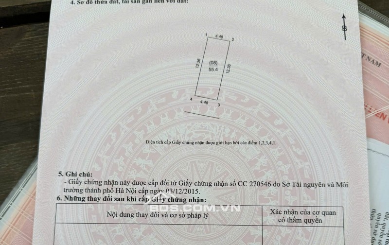 CC bán 55,4m2 đất Z153 - mặt tiền 4,5m - đường nhựa 4,5m thông